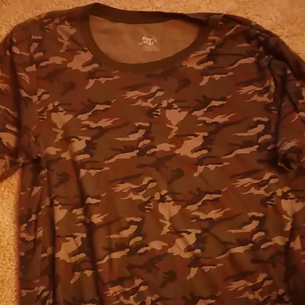 A camo women's t-shirt and camo women's jeans.